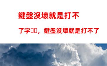 鍵盤沒壞就是打不了字，鍵盤沒壞就是打不了